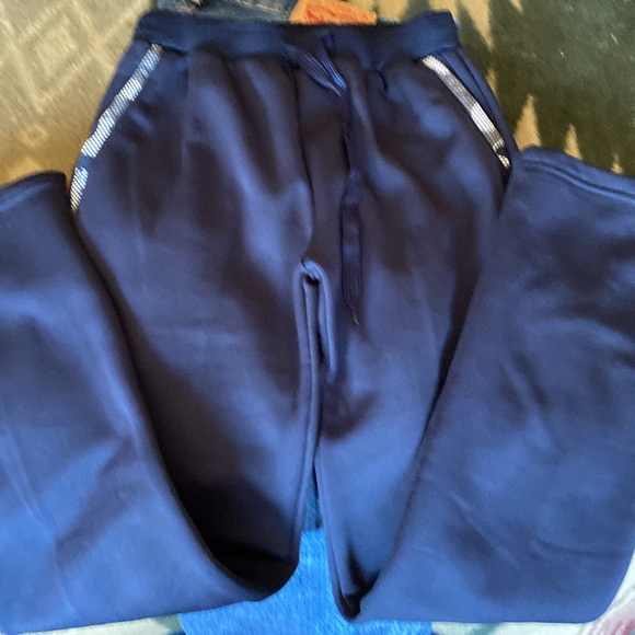 NWOT Boys xL fleece track suit navy and gray camp - Picture 2 of 7